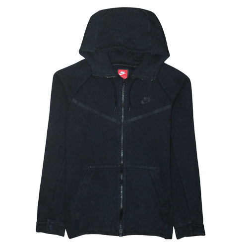 Nike Men's Black Small Full Zip Hoodie Cotton Blend