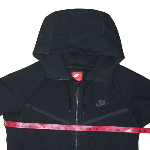 Nike Men's Black Small Full Zip Hoodie Cotton Blend