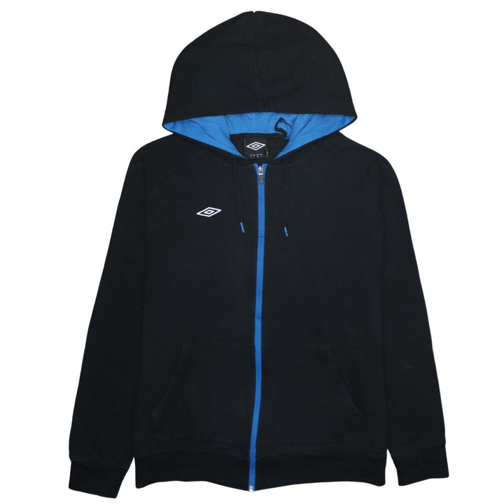 Umbro Men’s Black Full Zip Hoodie L Hooded Sports Sweatshirt