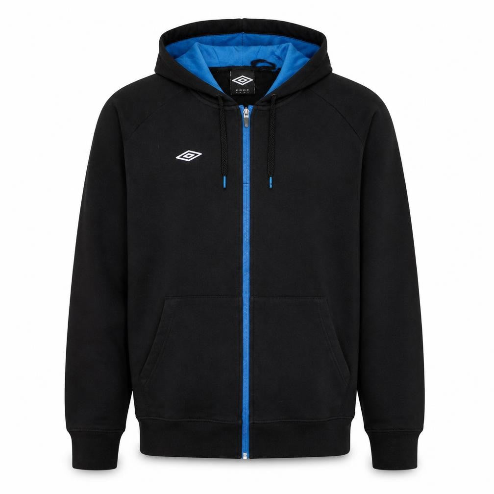 Umbro Men’s Black Full Zip Hoodie L Hooded Sports Sweatshirt