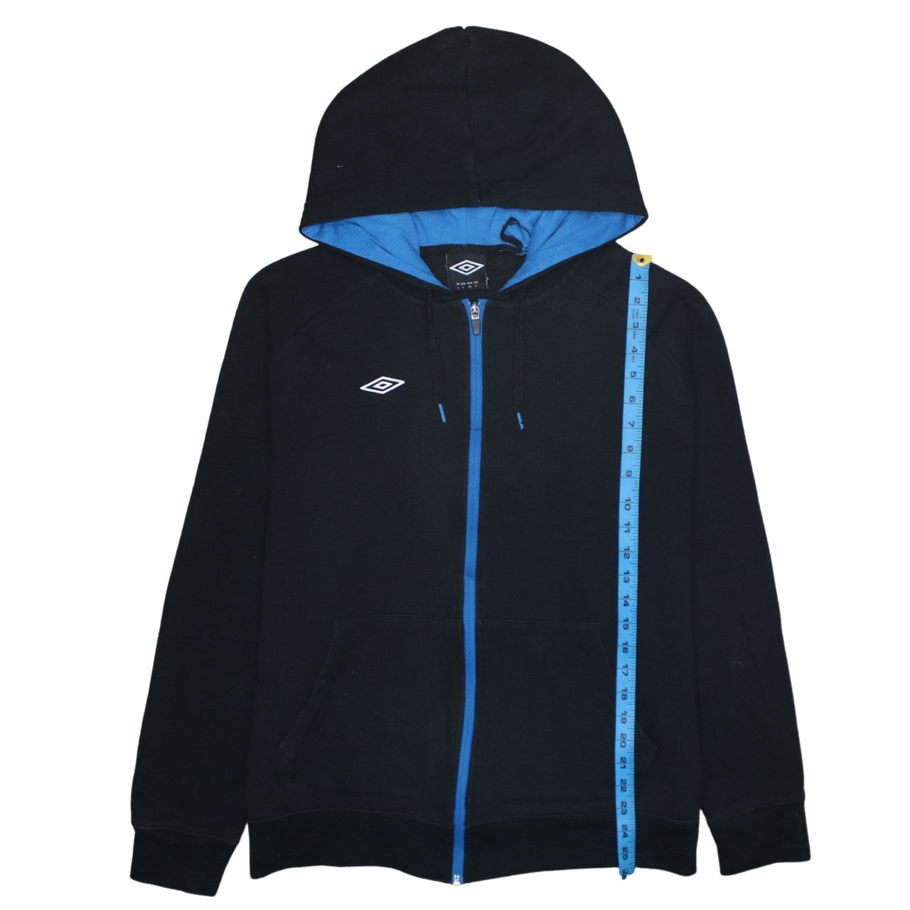 Umbro Men’s Black Full Zip Hoodie L Hooded Sports Sweatshirt