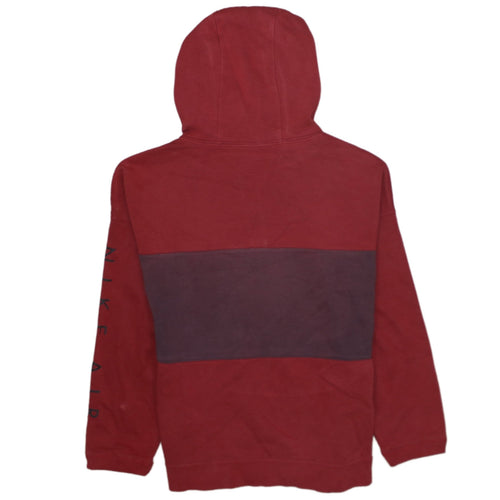 Nike Boys Red Half Zip Hoodie 12-13 Years Graphic Print Fleece Top