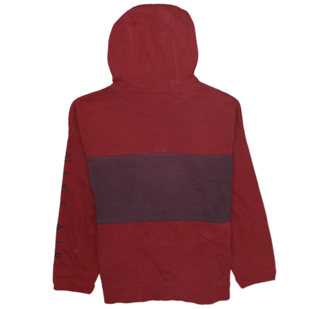 Nike Boys Red Half Zip Hoodie 12-13 Years Graphic Print Fleece Top