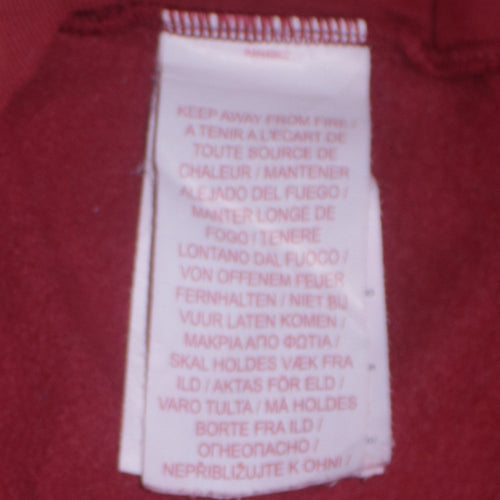 Nike Boys Red Half Zip Hoodie 12-13 Years Graphic Print Fleece Top