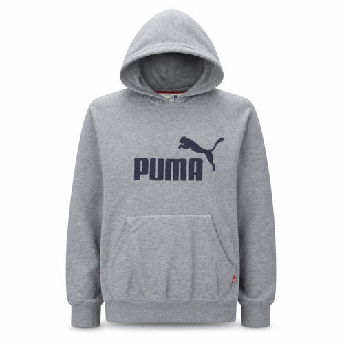 Puma Men's Grey Pullover Hoodie L Sports Fleece Sweatshirt