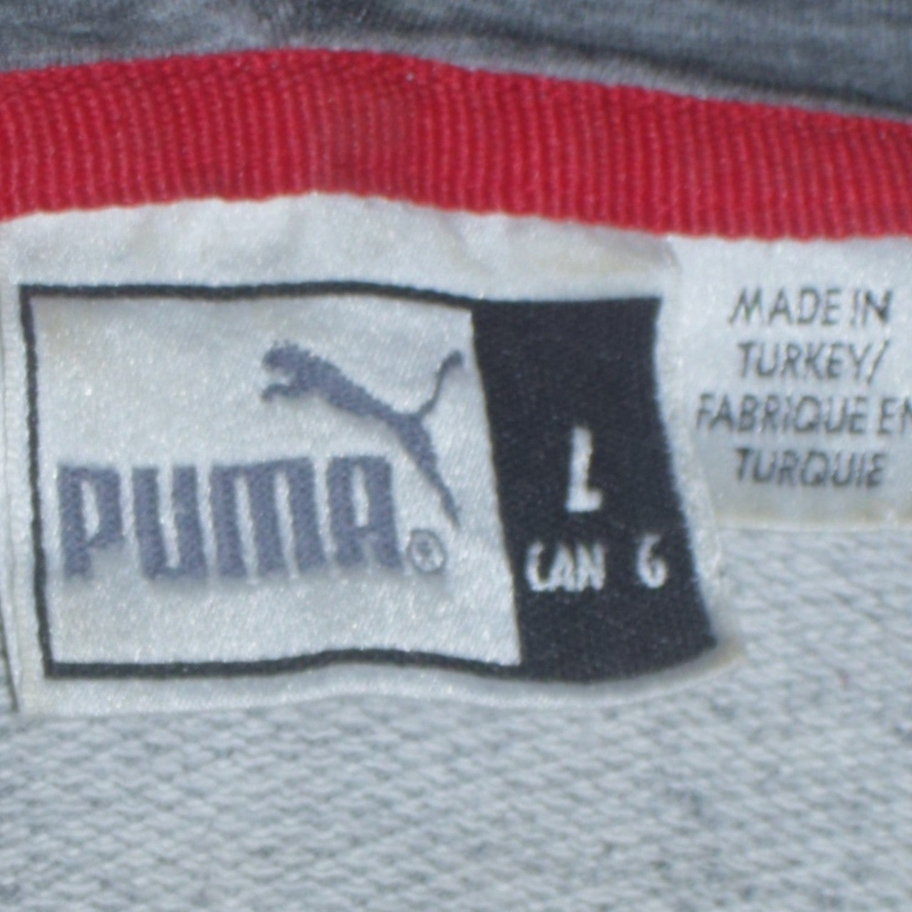 Puma Men's Grey Pullover Hoodie L Sports Fleece Sweatshirt