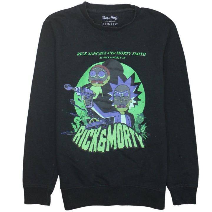 Primark Rick and Morty Men's Black Pullover Sweatshirt Size S