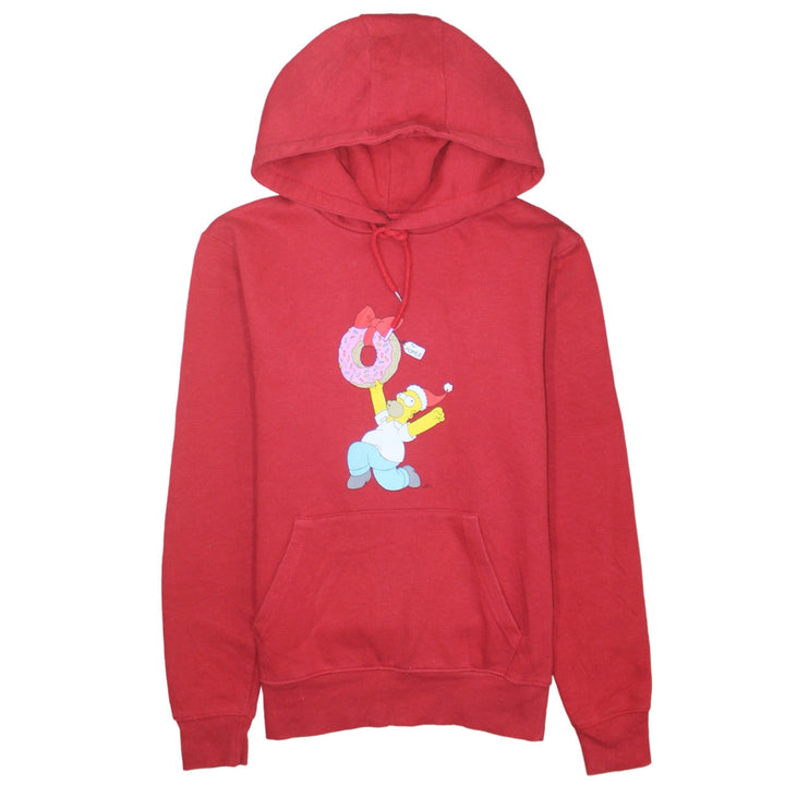 Primark Men Red Pullover Hoodie XS The Simpsons Homer Christmas