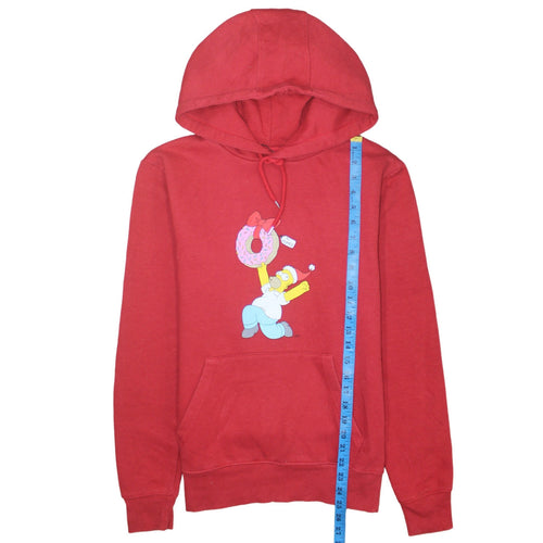 Primark Men Red Pullover Hoodie XS The Simpsons Homer Christmas