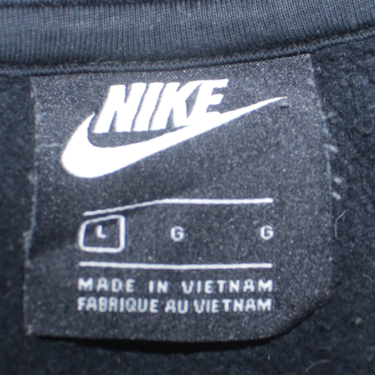 Nike Men's Black Pullover Hoodie L Regular Fit Fleece Sweatshirt