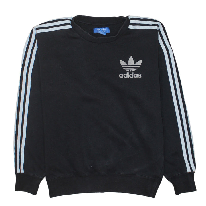 Adidas Womens Black XS Crew Neck Pullover Sweatshirt with Logo