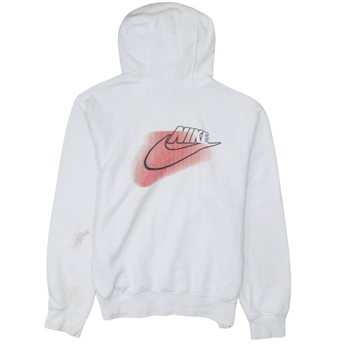 Nike Men's White Pullover Hoodie Small Graphic Logo Sportswear