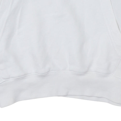 Nike Men's White Pullover Hoodie Small Graphic Logo Sportswear