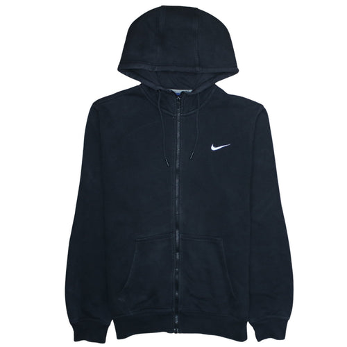 Nike Men’s Black Full Zip Hoodie Size M Regular Fleece Sweatshirt