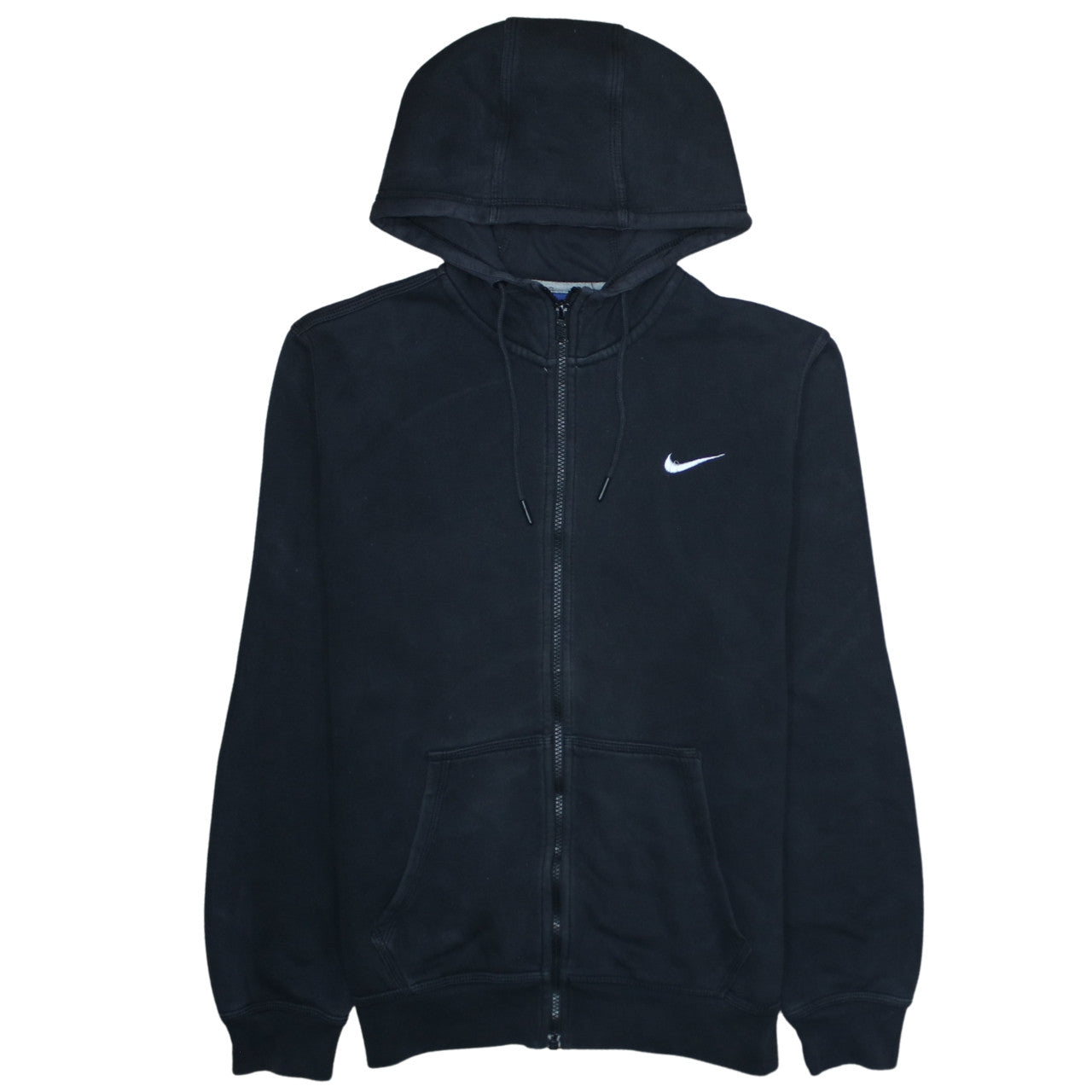 Nike Men’s Black Full Zip Hoodie Size M Regular Fleece Sweatshirt