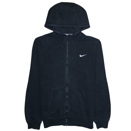 Nike Men’s Black Full Zip Hoodie Size M Regular Fleece Sweatshirt