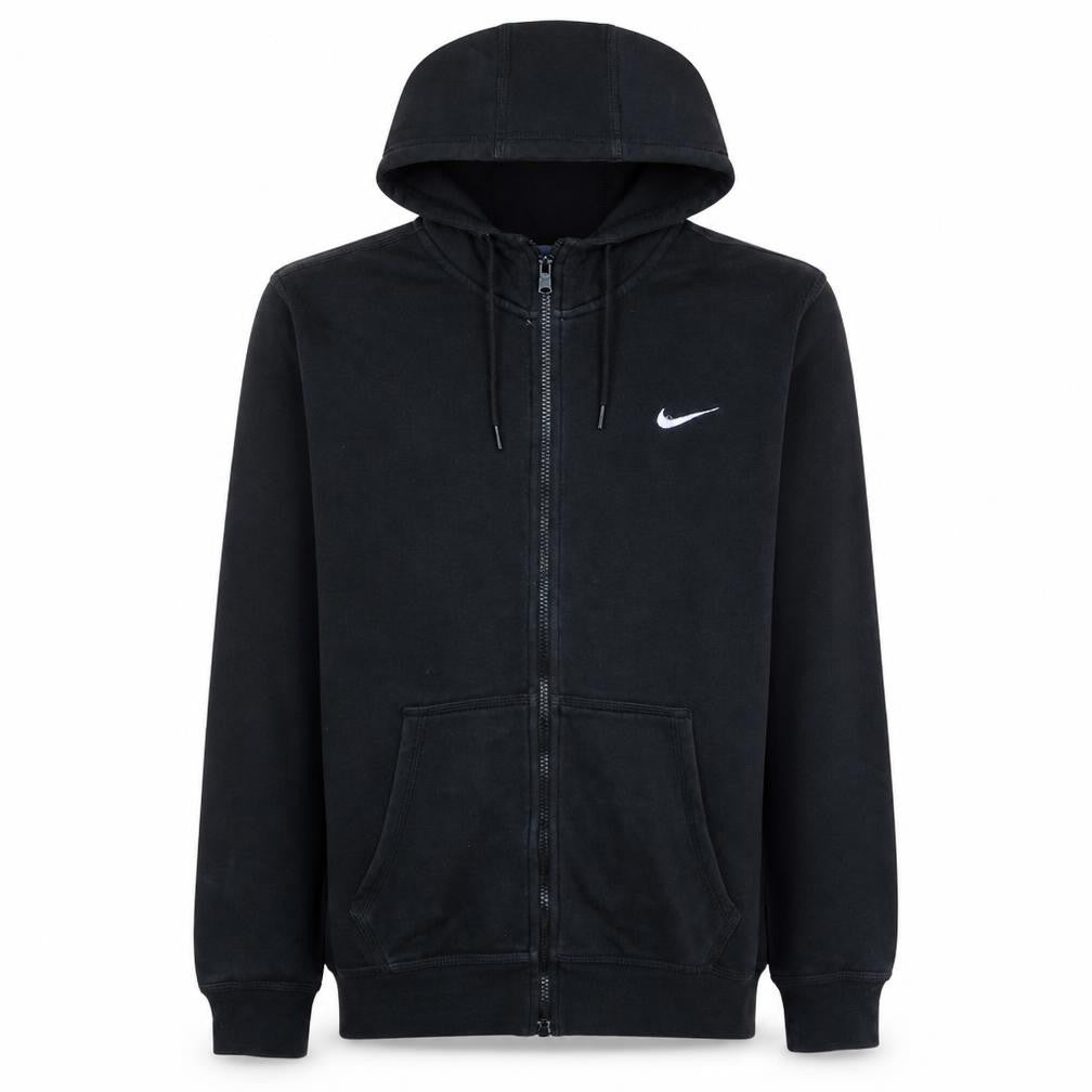 Nike Men’s Black Full Zip Hoodie Size M Regular Fleece Sweatshirt