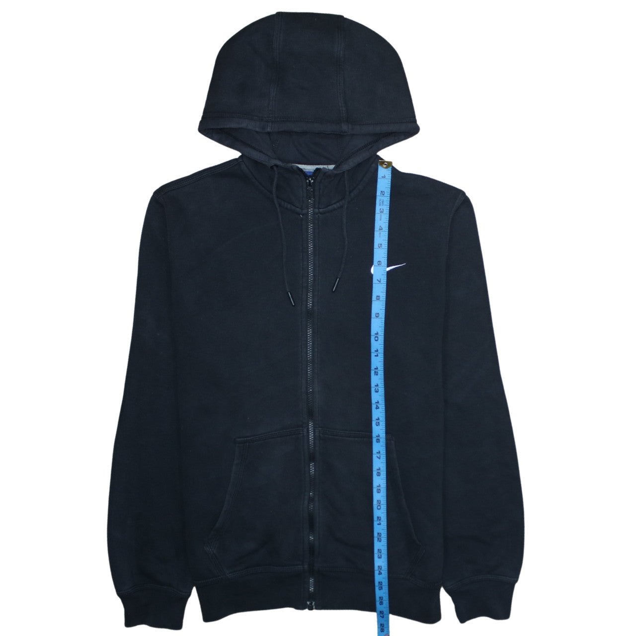 Nike Men’s Black Full Zip Hoodie Size M Regular Fleece Sweatshirt