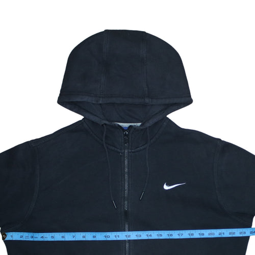 Nike Men’s Black Full Zip Hoodie Size M Regular Fleece Sweatshirt