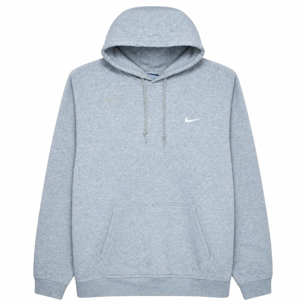 Front view of Nike Men’s Grey 2XL Pullover Hoodie Fleece Sweatshirt