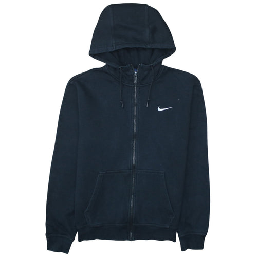 Nike Women's Black Full Zip Hoodie M Cotton Blend Sportswear