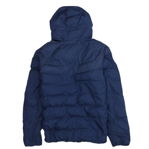 Nike Boys Blue XL Hooded Puffer Jacket Winter Zip Coat