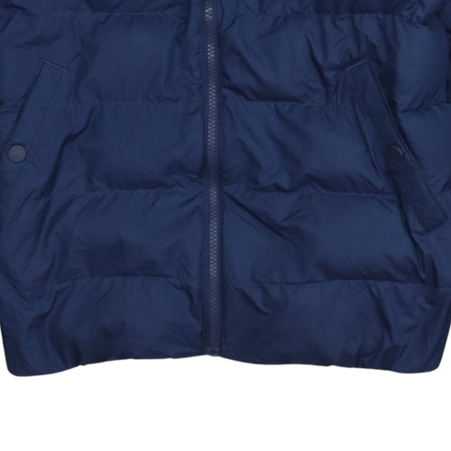 Nike Boys Blue XL Hooded Puffer Jacket Winter Zip Coat
