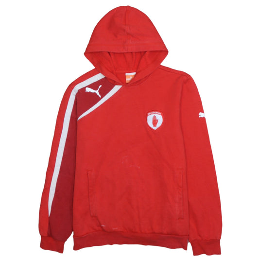 Puma Boys Red Pullover Hoodie 14 Years 164cm Tir Eoghain Logo Sportswear