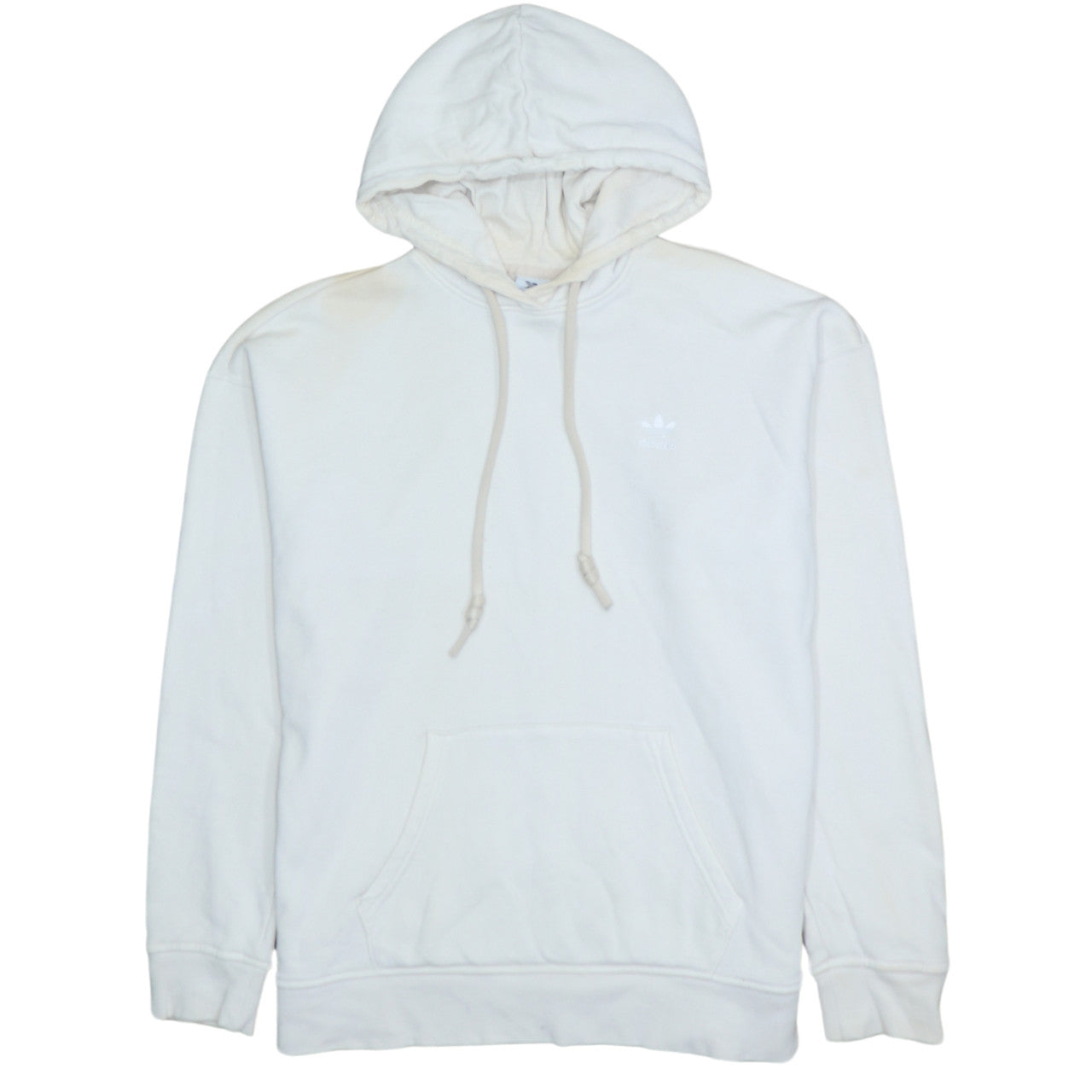 Adidas Women Ivory Hoodie Size 10 Pullover Cotton Classic Fit