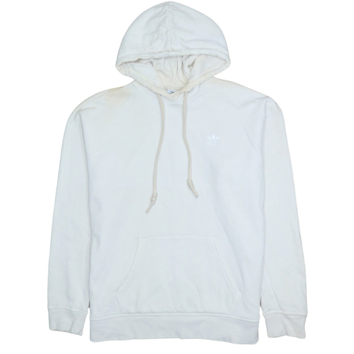 Adidas Women Ivory Hoodie Size 10 Pullover Cotton Classic Fit
