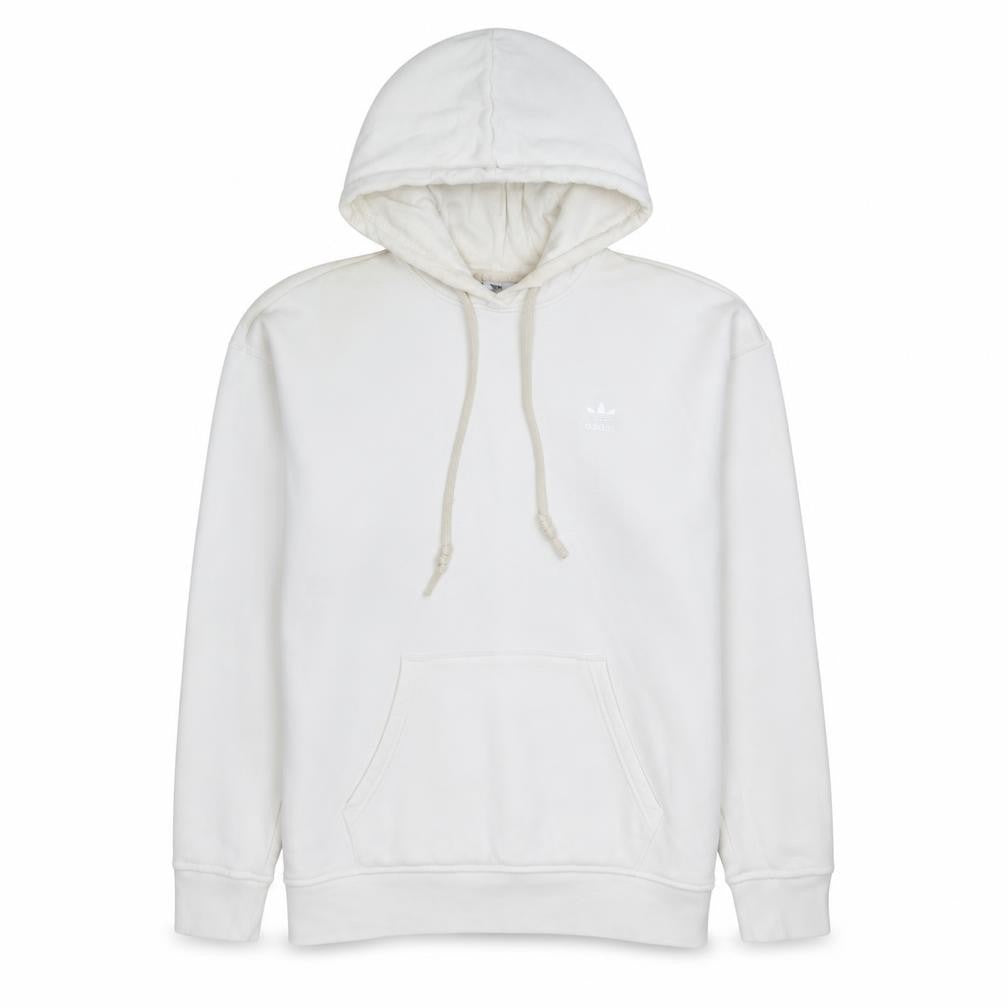Front view of Adidas Women Ivory Hoodie, size 10, Pullover Cotton Classic Fit