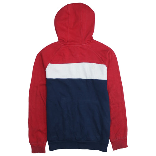 Adidas Boys Red Navy Colourblock Pullover Hoodie Size 14 Years