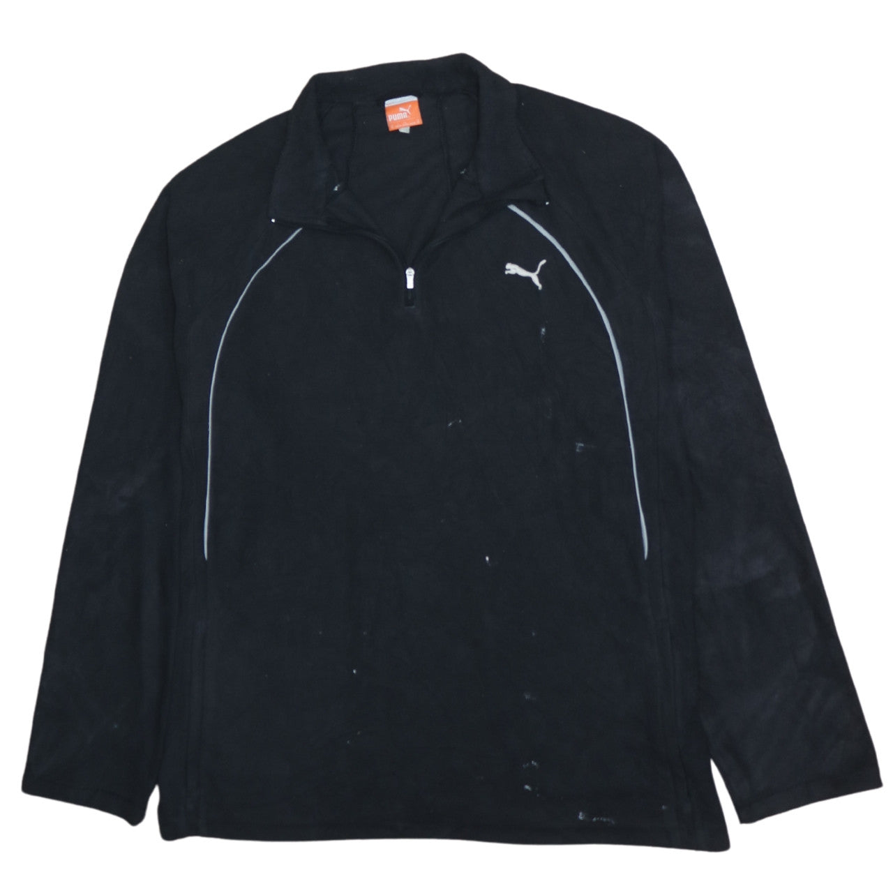 Puma Men's Black XL 1/4 Zip Fleece Sweatshirt Pullover