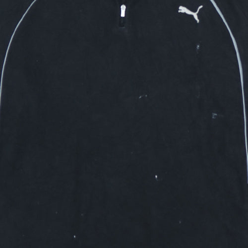 Puma Men's Black XL 1/4 Zip Fleece Sweatshirt Pullover