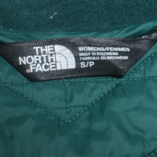 The North Face Womens Green S Hooded Quilted Full Zip Jacket