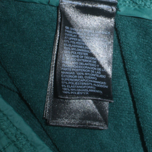 The North Face Womens Green S Hooded Quilted Full Zip Jacket