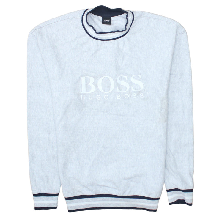 Hugo Boss Men's Grey Logo Pullover Sweatshirt M Regular Fit