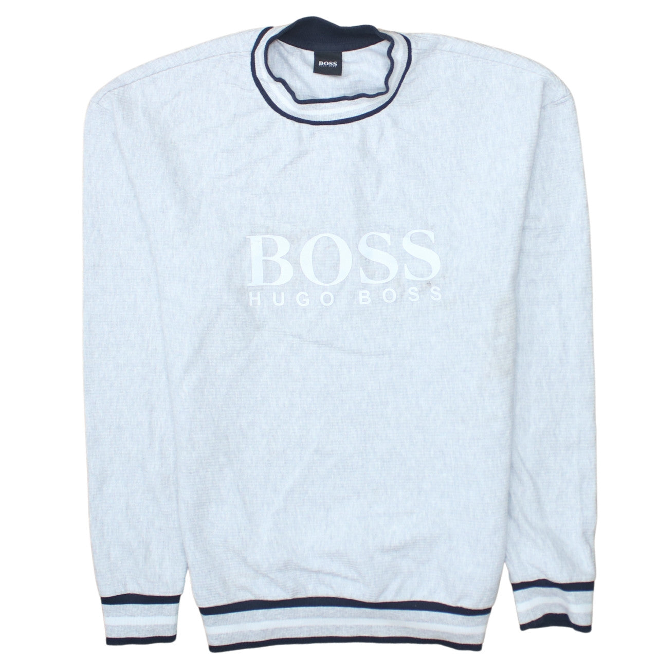 Hugo Boss Men's Grey Logo Pullover Sweatshirt M Regular Fit
