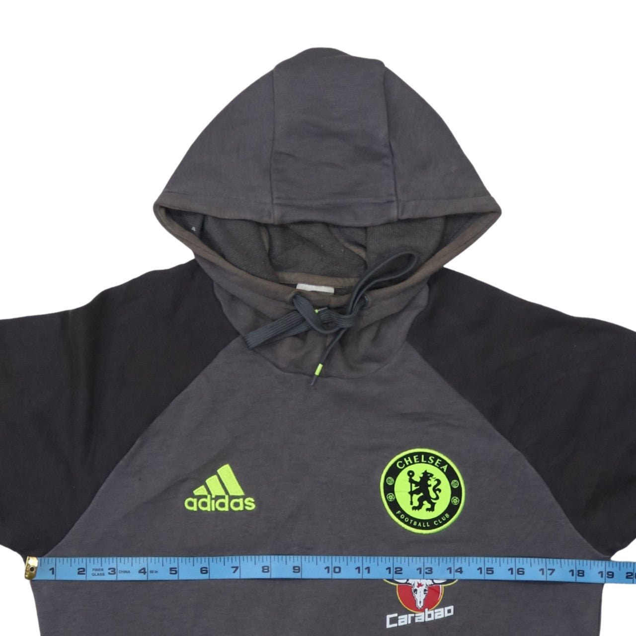Adidas Mens Grey Chelsea FC Pullover Hoodie Small Regular Fit