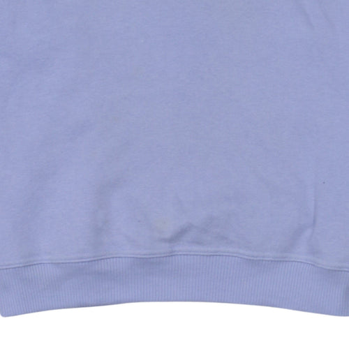 Levi's Women Lilac 1/4 Zip Logo Sweatshirt XXS Relaxed Cotton Blend