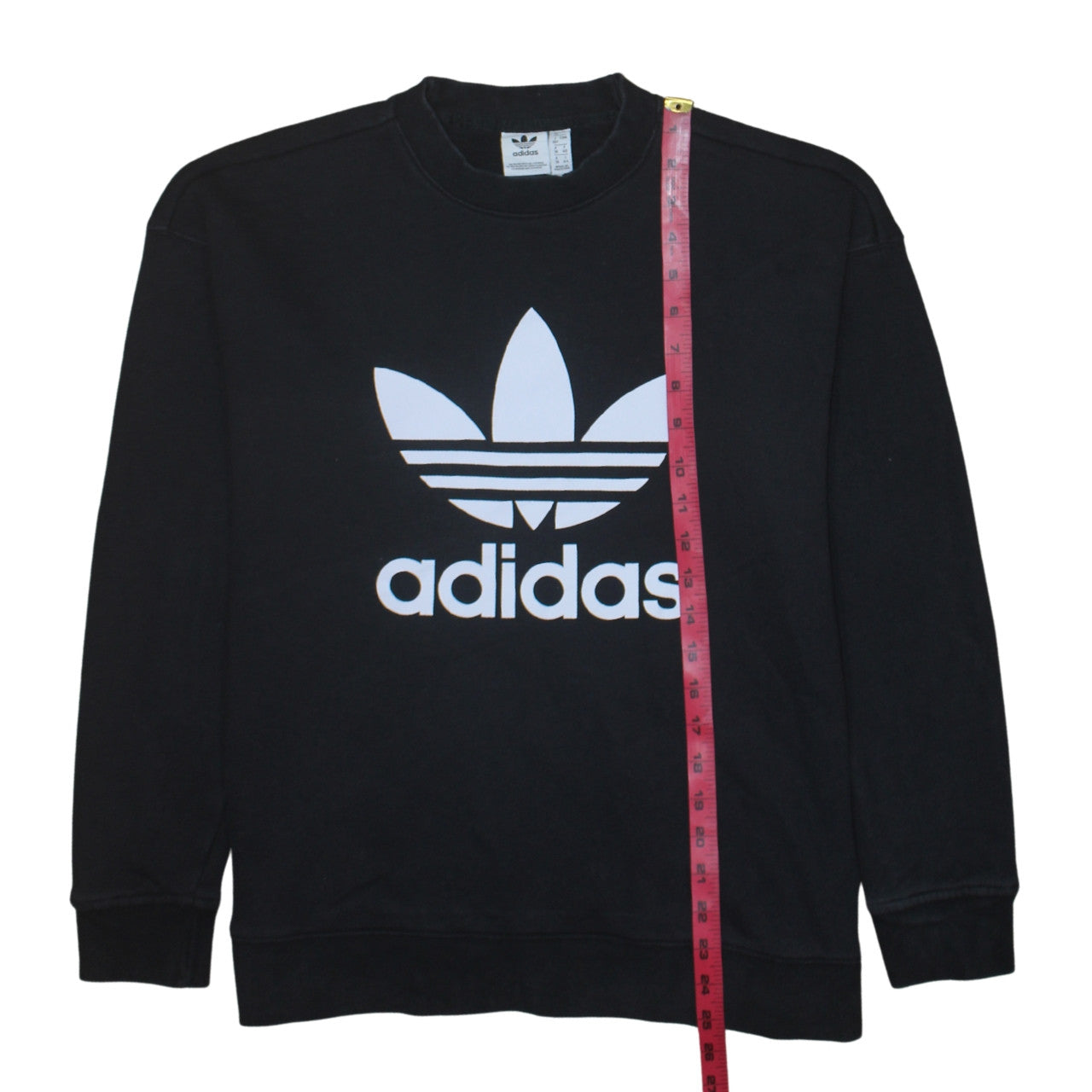 Adidas Women Black Size 12 Crew Neck Pullover Sweatshirt