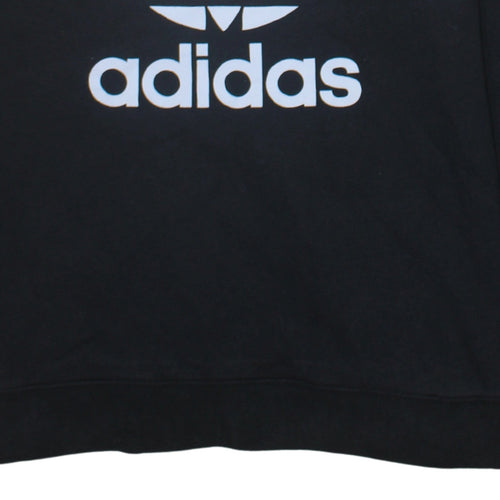 Adidas Women Black Size 12 Crew Neck Pullover Sweatshirt