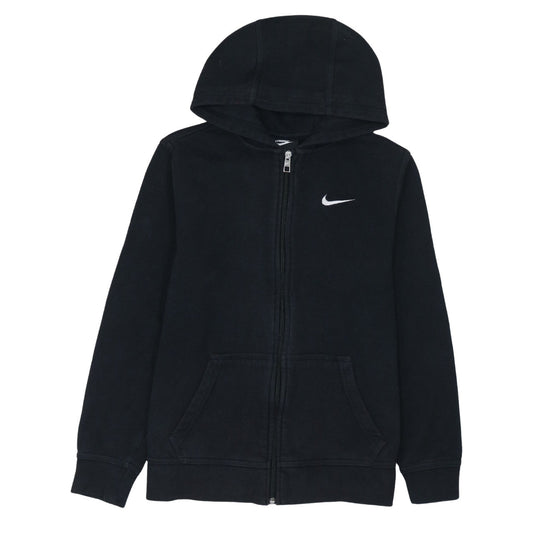 Nike Boys Black Full Zip Hoodie XL (13-15 Years) Fleece Sweatshirt