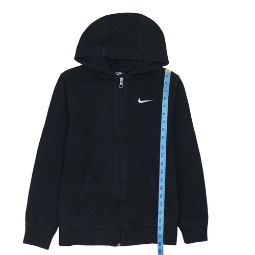 Nike Boys Black Full Zip Hoodie XL (13-15 Years) Fleece Sweatshirt