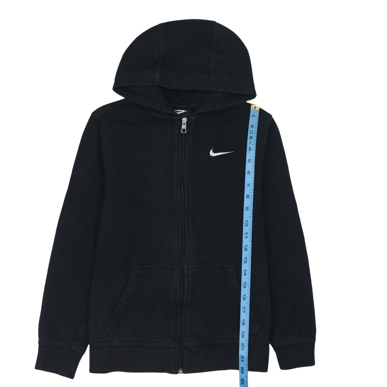 Nike Boys Black Full Zip Hoodie XL (13-15 Years) Fleece Sweatshirt