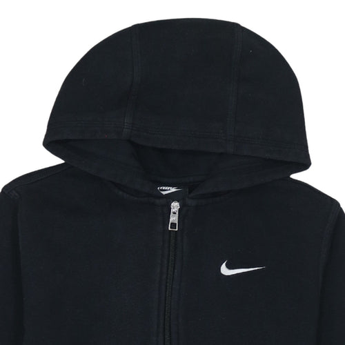 Nike Boys Black Full Zip Hoodie XL (13-15 Years) Fleece Sweatshirt