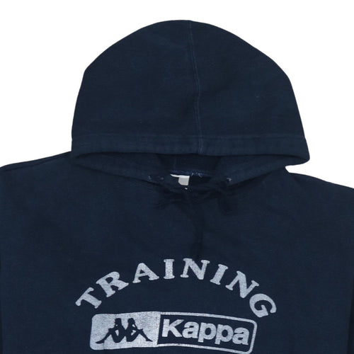 Kappa Men's Blue Pullover Training Hoodie Medium Fleece Sweatshirt