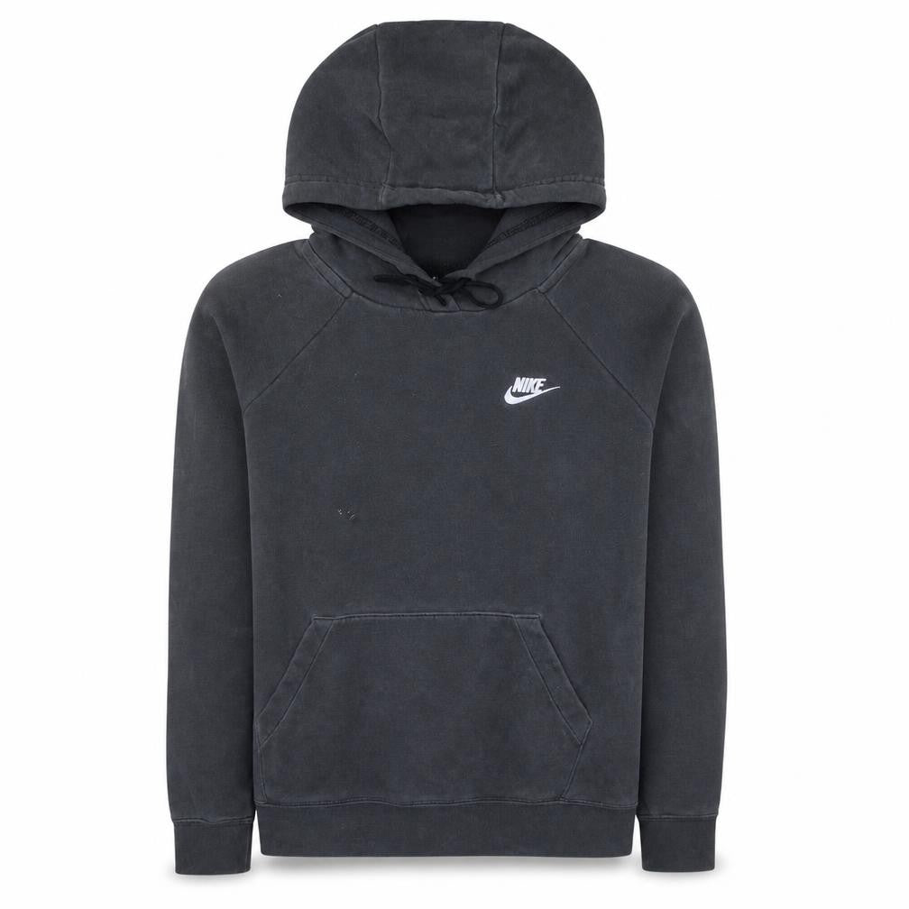 Front view of Nike Men's Black Small Pullover Hoodie Fleece Sweatshirt