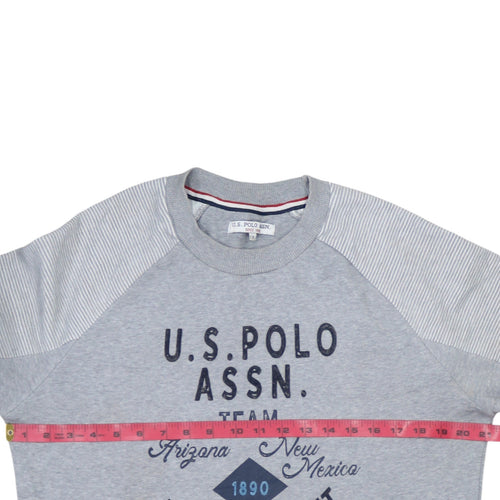 U.S. Polo Assn. Men's Grey Crew Neck Sweatshirt Size S Regular Fit