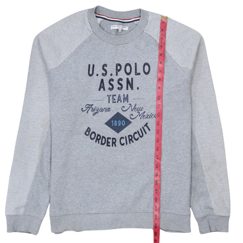 U.S. Polo Assn. Men's Grey Crew Neck Sweatshirt Size S Regular Fit